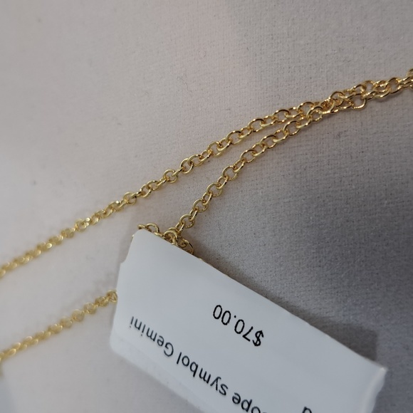 Gold-plated Horoscope (Gemini) Pendant with Chain (8) - Picture 4 of 4